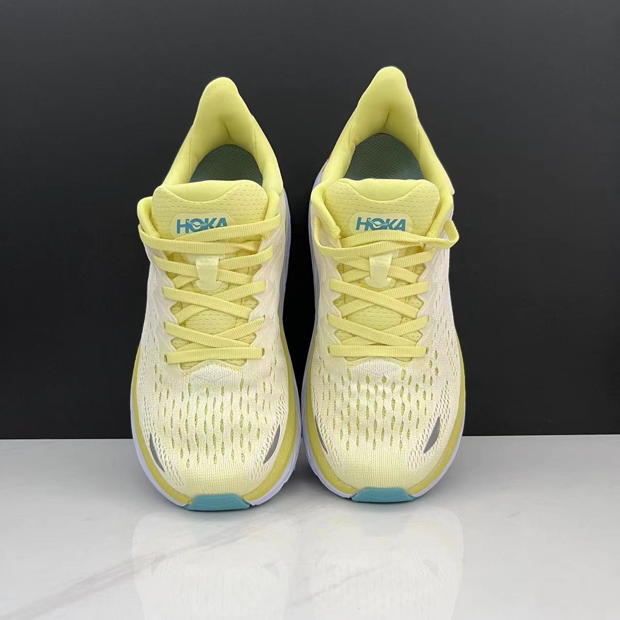 Hoka One One Clifton 8 Fashion Shoes Shock-absorbing Sneakers Light Yellow