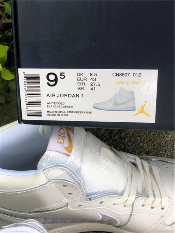 Nike Air Jordan 1 Retro High Neutral Grey Sneakers Dior Joint Edition