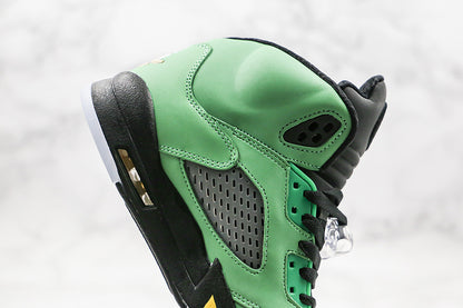 Nike Air Jordan 5 Oregon Ducks PE Player Green Sneakers