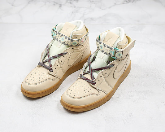 Nike Air Jordan 1 Retro High Strap N7 Light Cream Sneakers