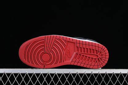 Nike Air Jordan 1 Low Retro Red Sole Black Dark Grey Sneakers