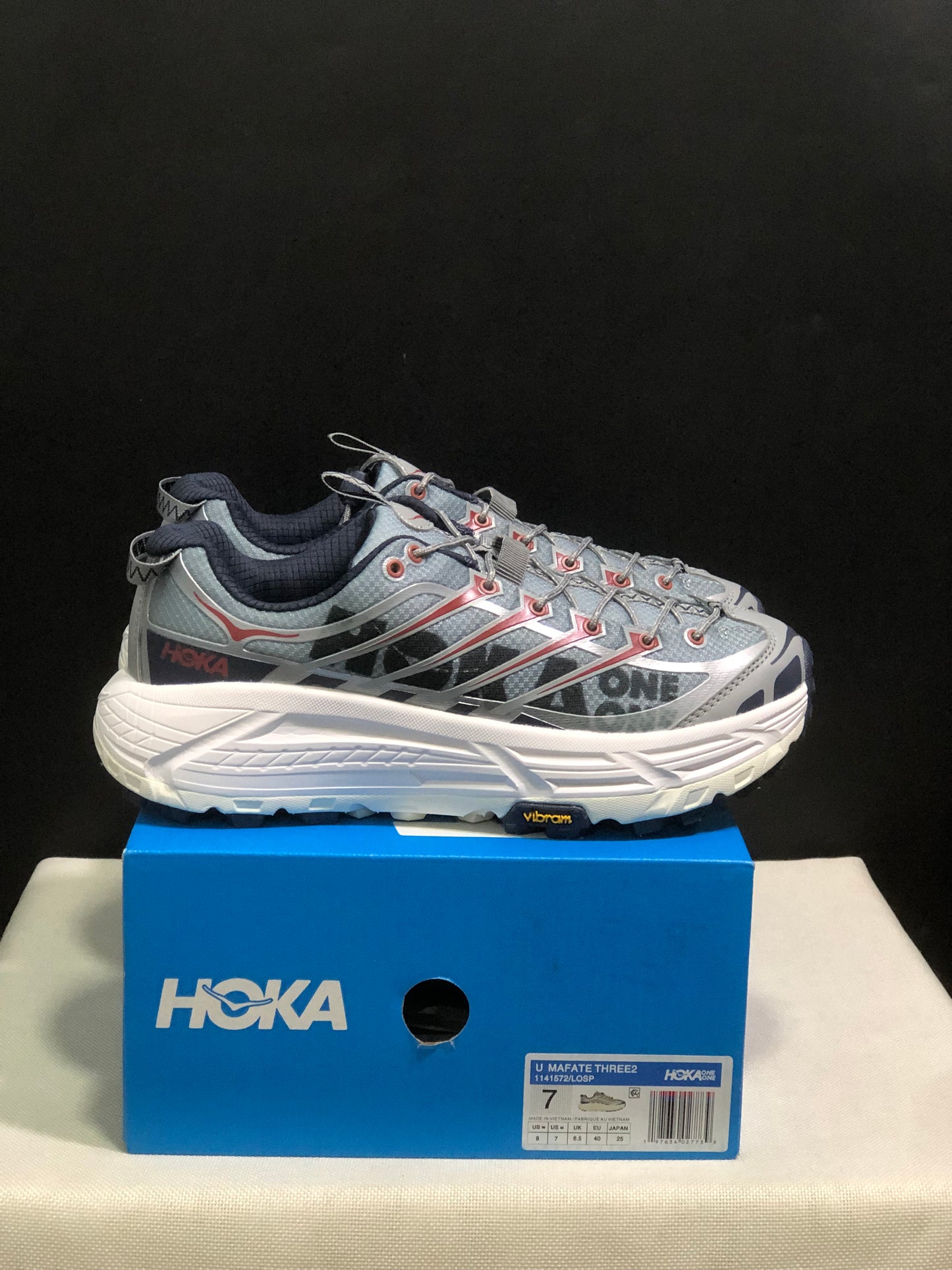 Hoka One One Mafate Three 2 Anti-slip Running Shoes Sneakers Silver