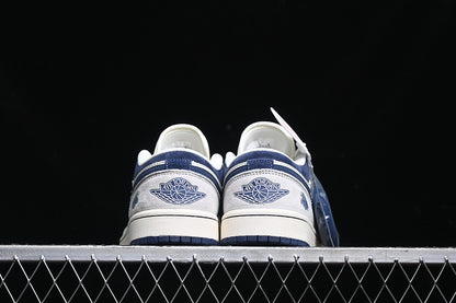 Nike Air Jordan 1 Low Navy Sole Grey White Sneakers