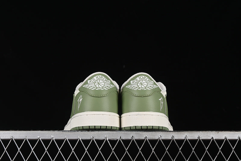 Nike Air Jordan 1 Low OG SP Off-White Travis Scott Fragment Design White Green Sneakers