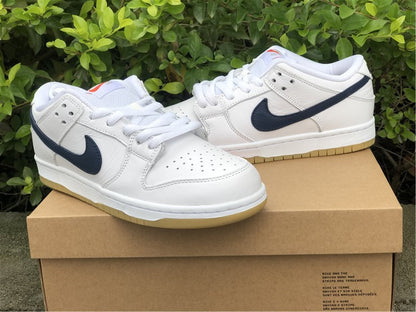 Nike Dunk Pro ISO SB Low Orange Label White Navy Sneakers