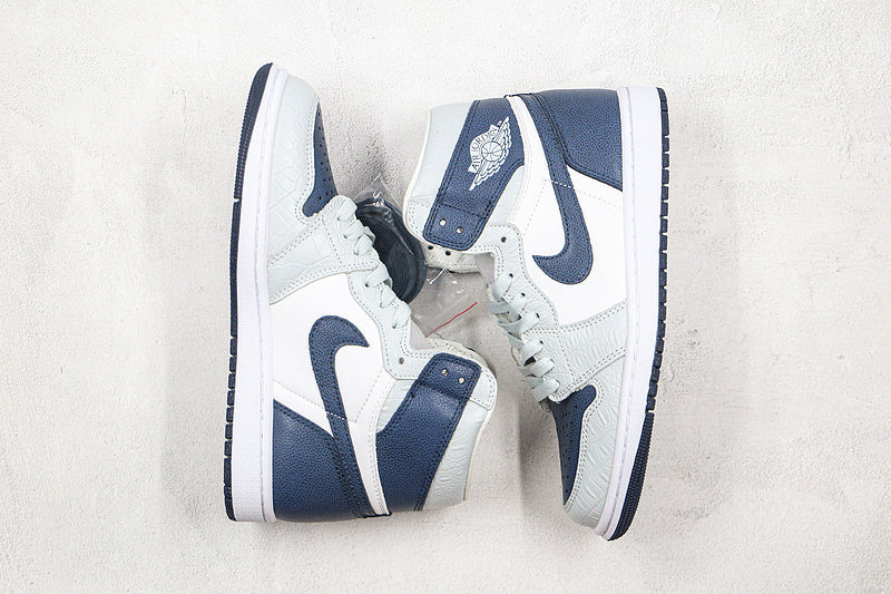 Nike Air Jordan 1 Retro Gray Navy Sneakers