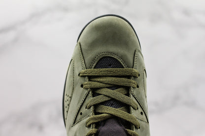 Nike Air Jordan 6 Retro Travis Scott Olive Khaki Green Sneakers