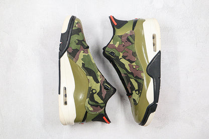 Nike Air Jordan Dub Zero Olive Camo Green White Sneakers