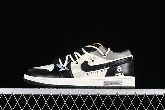 Nike Air Jordan 1 Low PandaPrank Black White Grey Sneakers