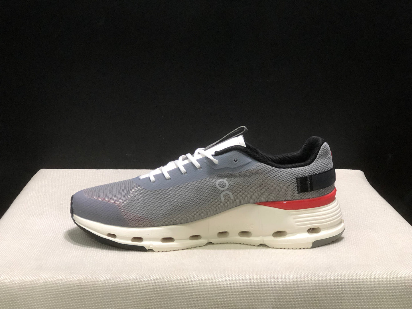 On Running Cloudnova Form 2 Fashionable Casual Running Shoes Fog Grey/Red
