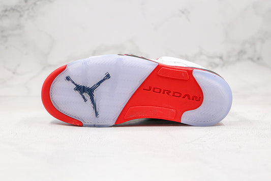 Nike Air Jordan 5 Retro Low Fire Red White Black Sneakers