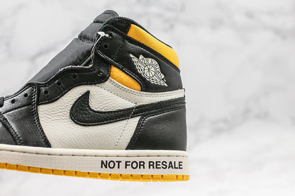 Nike Air Jordan 1 Retro NRG High Black White Yellow Sneakers