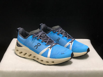On Running Cloudsurfer Trail Waterproof Comfortable And Breathable Blue Running Shoes