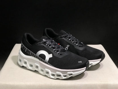 On Running Cloudmonster 2 Shock-Absorbing And Breathable Running Shoes Black/White