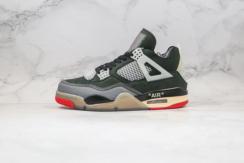 Nike Air Jordan 4 Retro Off-White Black Sneakers