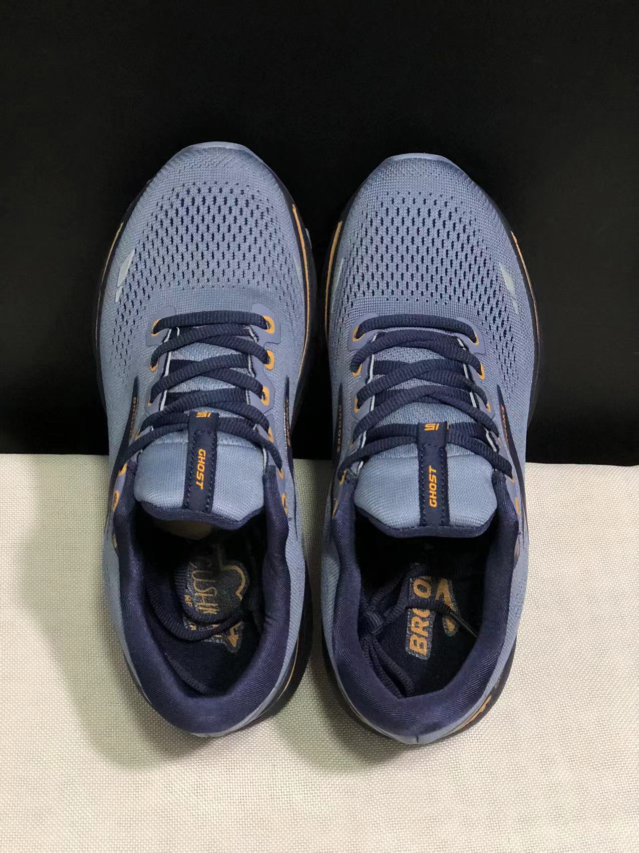 Brooks Ghost 15 Shock-absorbing Wear-resistant Low-top Running Shoes Deep Blue