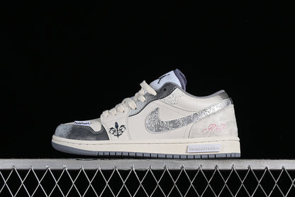 Nike Air Jordan 1 Low Vintage Grey Stealth White Sneakers