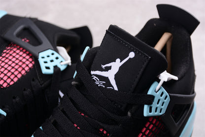 Nike Air Jordan 4 Retro Blue Pink Black Sneakers