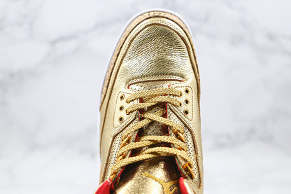 Nike Air Jordan 3 Retro Spike Lee Gold Oscars Sneakers Special Edition