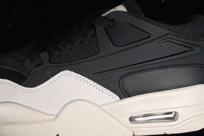 Nike Air Jordan 4 Black Light Bone White Sole Sneakers