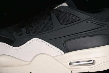 Nike Air Jordan 4 Black Light Bone White Sole Sneakers