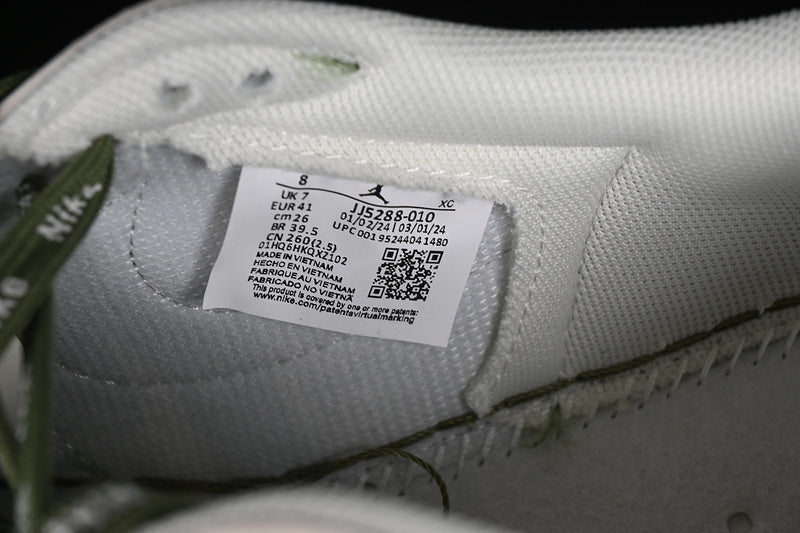 Nike Air Jordan 1 Low OG SP Off-White Travis Scott Fragment Design White Green Sole Sneakers