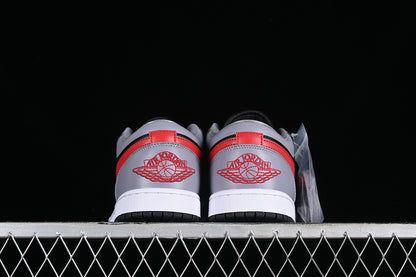 Nike Air Jordan 1 Low Red Grey Black Sneakers