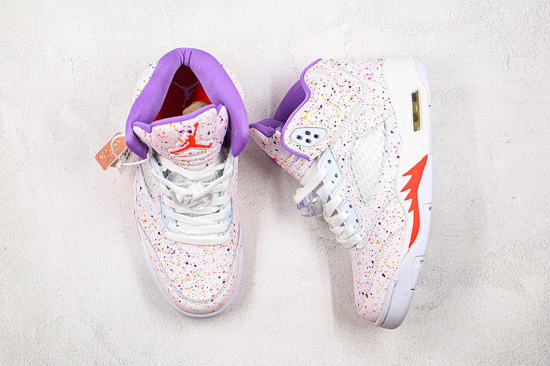 Nike Air Jordan 5 Retro GS Easter White Multicolour Sneakers