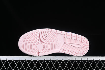 Nike Air Jordan 1 Mid Pink White Sneakers