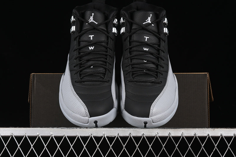 Nike Air Jordan 12 Black Grey Wolf Sneakers