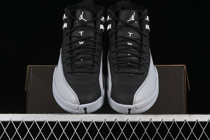 Nike Air Jordan 12 Black Grey Wolf Sneakers