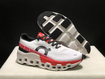 On Running Cloudmonster 2 Shock-Absorbing And Breathable Running Shoes Grayish-White/Rose