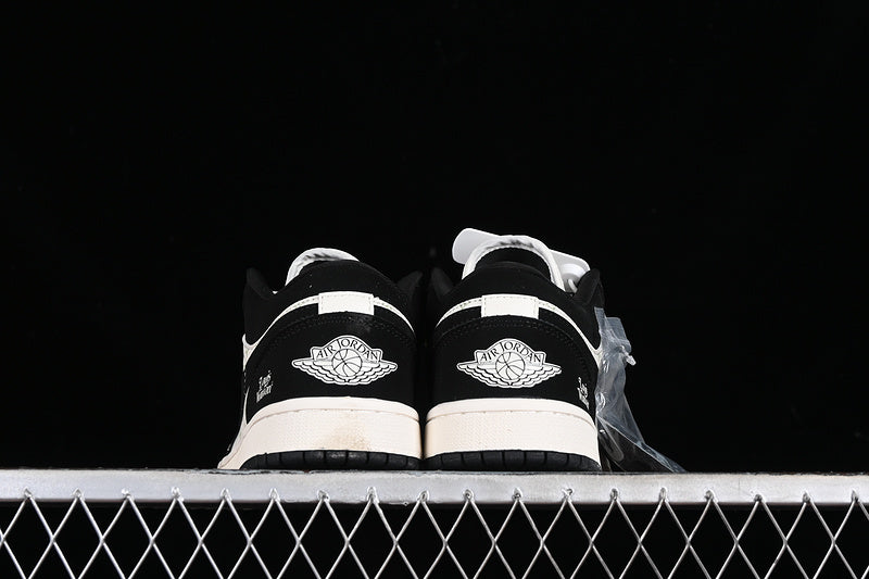 Nike Air Jordan 1 Low LV White Printing Black Sneakers