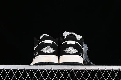 Nike Air Jordan 1 Low LV White Printing Black Sneakers
