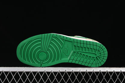 Nike Air Jordan 1 Low White Green Brown Sneakers