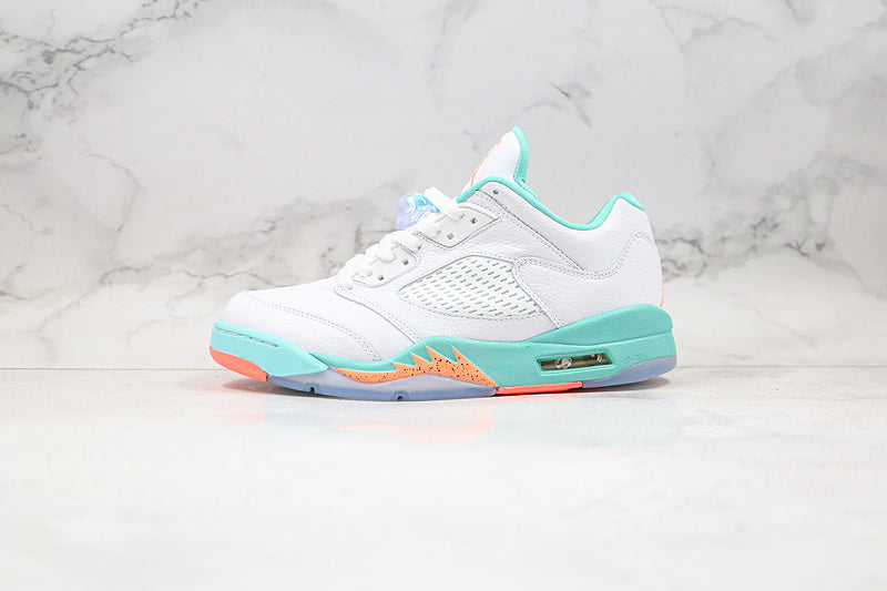 Nike Air Jordan 5 Retro Light Aqua Light Green White Sneakers