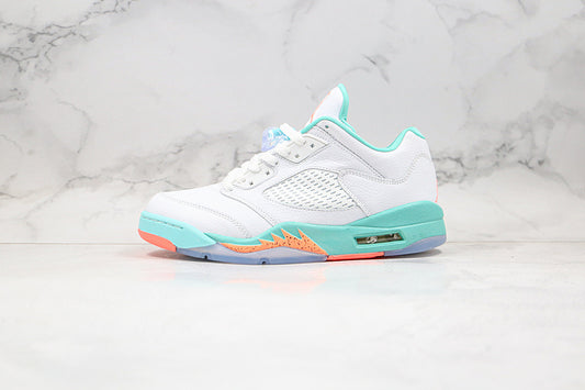 Nike Air Jordan 5 Retro Light Aqua Light Green White Sneakers