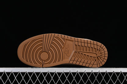 Nike Air Jordan 1 Low White Light Brown Sneakers