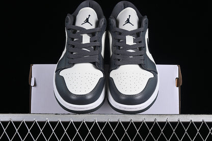 Nike Air Jordan 1 Low Black Sole Dark Grey White Sneakers