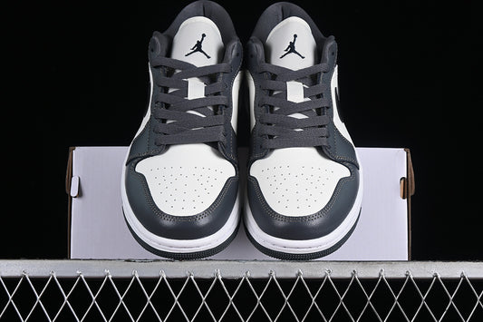 Nike Air Jordan 1 Low Black Sole Dark Grey White Sneakers