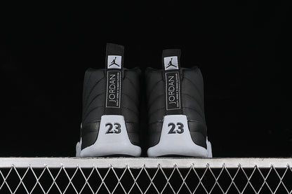Nike Air Jordan 12 Black Grey Wolf Sneakers