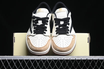 Travis Scott Fragment Design Nike Air Jordan 1 Low Givenchy OG SP Black Brown White Sneakers