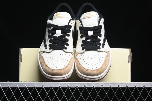 Travis Scott Fragment Design Nike Air Jordan 1 Low Givenchy OG SP Black Brown White Sneakers