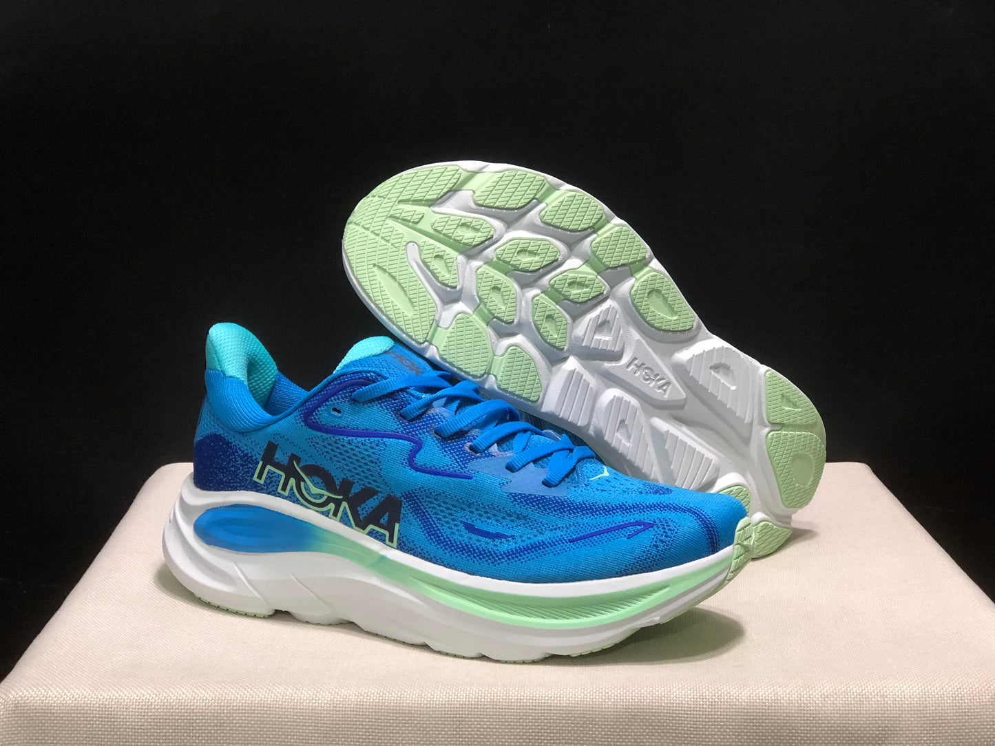 Hoka One One Clifton 10 Fashion Shoes Sneakers Blue