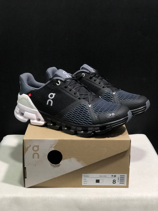 On Running Cloudflyer Black/White Shock-Absorbing Running Shoes