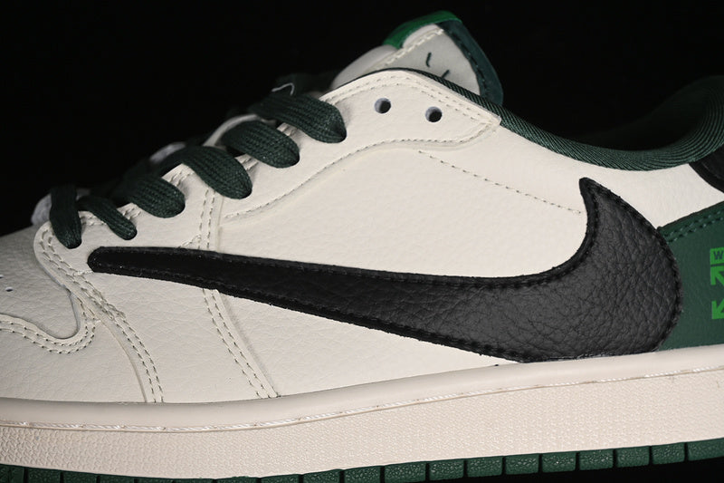 Nike Air Jordan 1 Low OG SP Travis Scott Fragment Design Green Sole White Black Sneakers