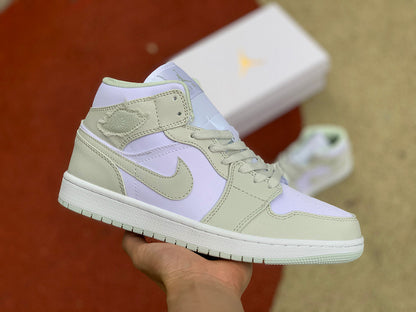 Nike Air Jordan 1 Mid Spruce Aura Green Sneakers