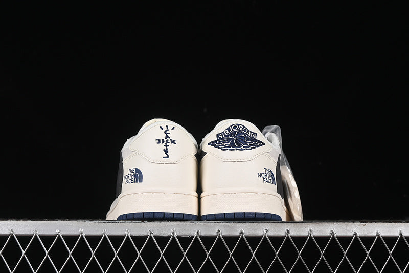 Nike Air Jordan 1 Low THE NORTH FACE Travis Scott Fragment Design OG SP Dark Purple White Sneakers