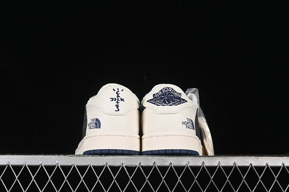 Nike Air Jordan 1 Low THE NORTH FACE Travis Scott Fragment Design OG SP Dark Purple White Sneakers