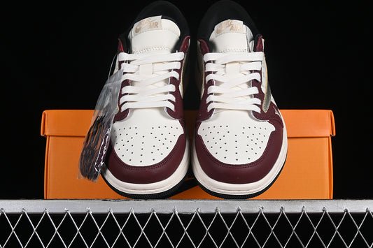Nike Air Jordan 1 Low LV Travis Scott Fragment Design OG SP White Red Silver Sneakers